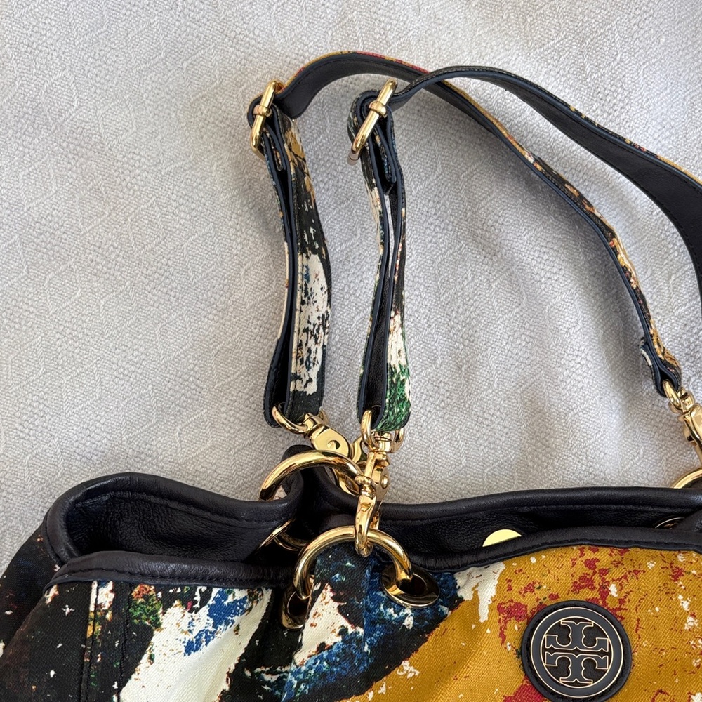 Tory Burch Designer-Inspired Multi‑Color Paint-Splatter Shoulder Bag - Picture 7 of 12